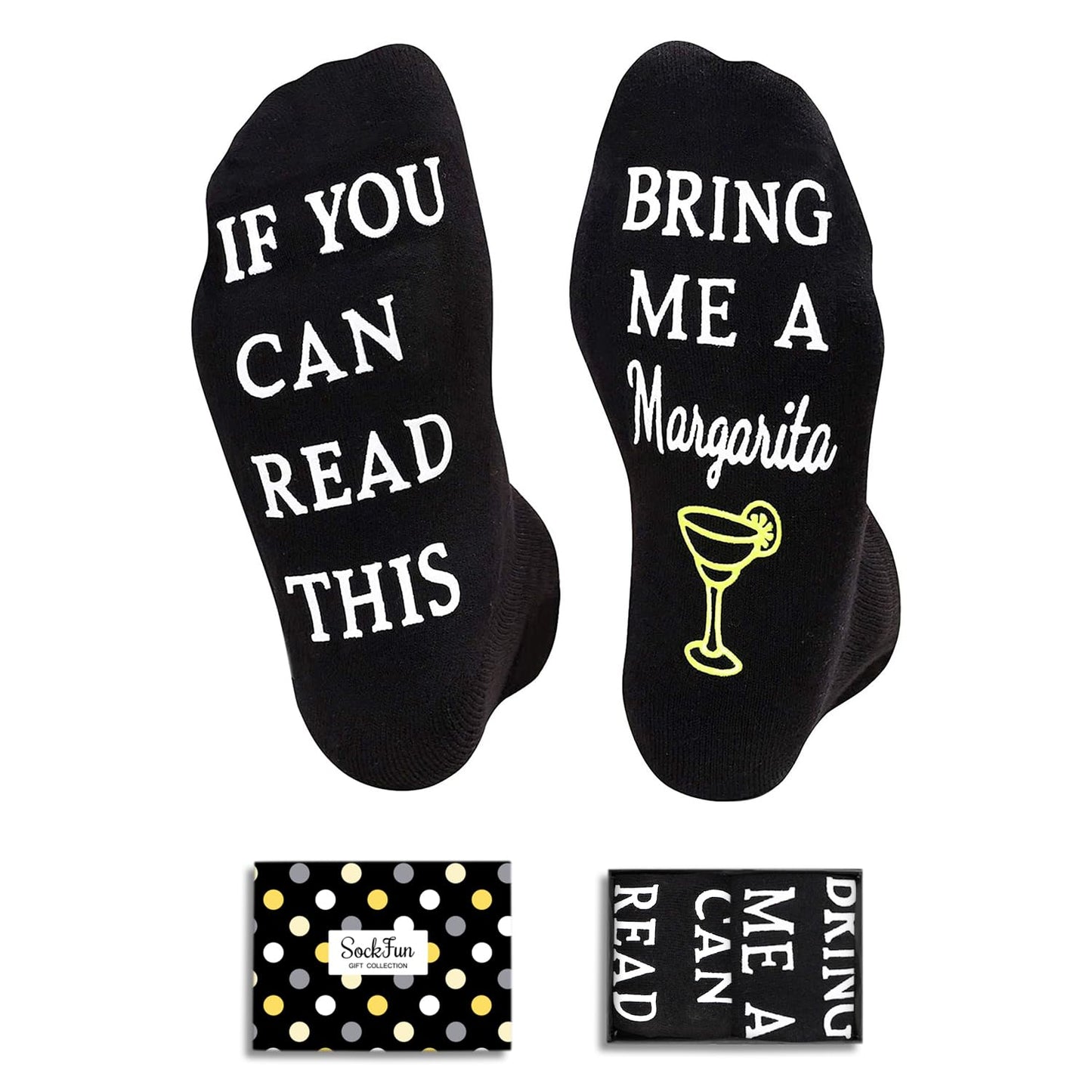sockfun Drink Gifts for Men - Funny Margarita Socks for Drink Lover