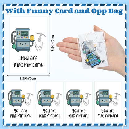 Nosiny 15 Sets Anesthesia Gifts Keychains with Appreciation Cards Thank You Gifts for Cna Crna Technicians Anesthesiologists