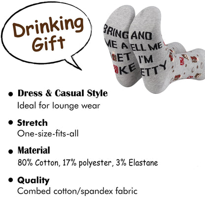 TSOTMO Drinking Gift Drinks Merch Novelty Socks Soda Gift for Soda Drinker Drinks Lovers Caffeine Free