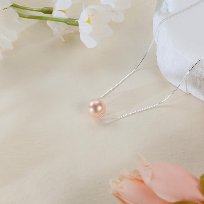 Sereney Sterling Silver Birthday Gifts for Girls Women, Pearl Necklace as 7 9 10 11 13 15 16 18 21 30 40 50 60 Year Old Birthday Gifts, Single Pearl Necklace as Bday Gifts for Friends