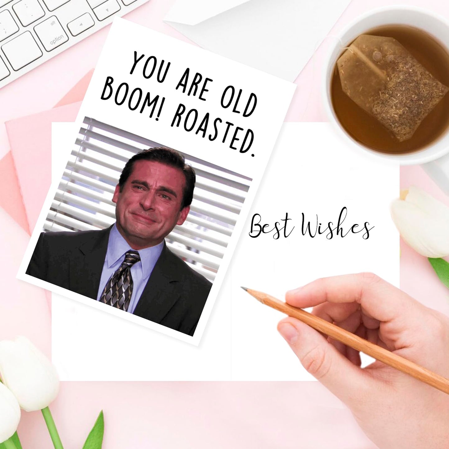 Funny Birthday Card for Her Him, The Office Birthday Gifts for Men Women, Michael Scott Card, Humor Bady Gifts for TV Show Fans