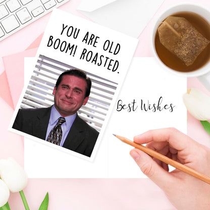 Funny Birthday Card for Her Him, The Office Birthday Gifts for Men Women, Michael Scott Card, Humor Bady Gifts for TV Show Fans