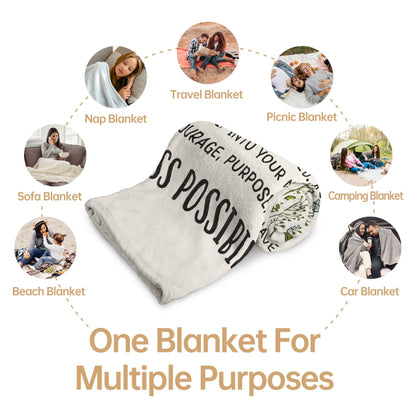 Afterprints 40th Birthday Gifts Women, Chapter 40 Blanket Gift for Her, 40 Year Old Birthday Gifts for Women, Friend, Sister, Mom, 1986 Bday Gift, Turning 40 Throw Blankets 50'' x 60''