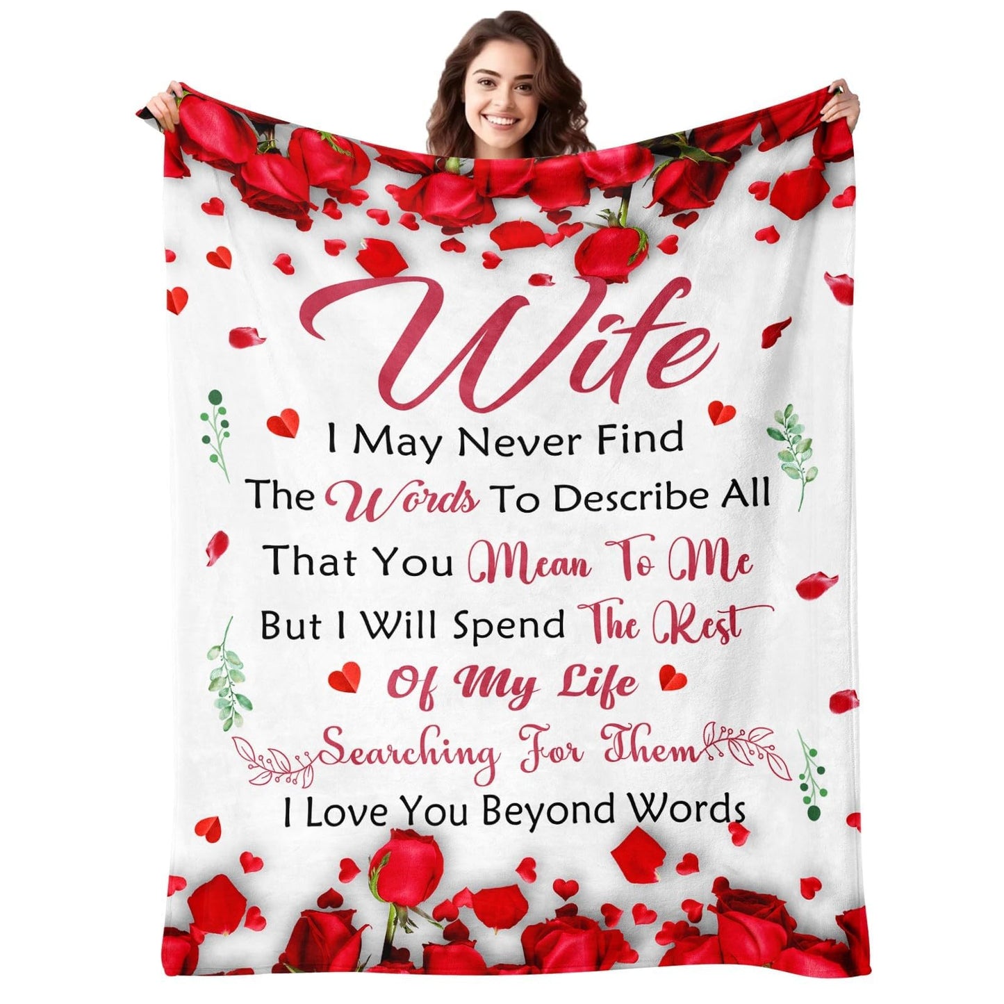 Gifts for Wife from Husband - Anniversary Wedding Gifts for Women - Wife Birthday Ideas - Romantic I Love You Gift for Her - Valentines Present for Her - to My Wife's Blanket 50"x60"