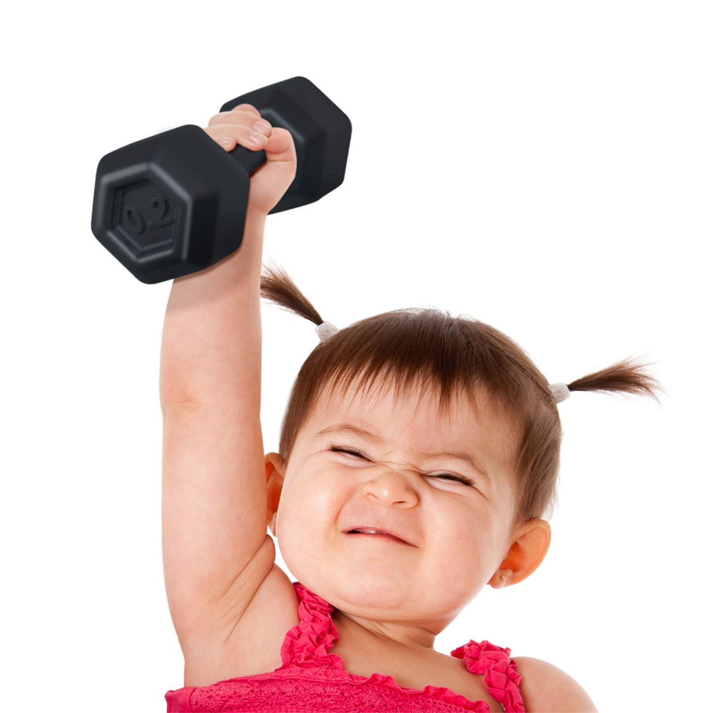 Genuine Fred Buff Baby Dumbbell Rattle Engaging and Sensory Rich Toy, Lightweight and Easy to Hold, Fun Gift for Fitness Enthusiast and New Parents