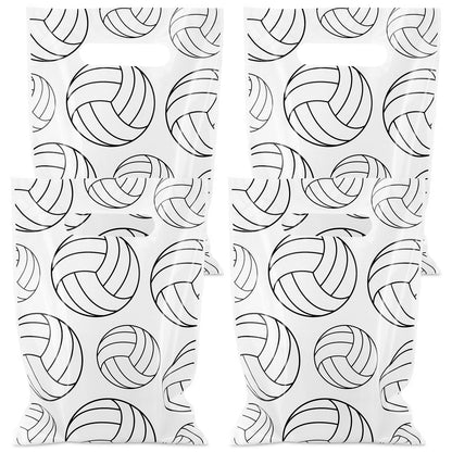 Hxezoc 50 Pieces Volleyball Gift Bags Plastic Volleyball Bags Practical Gift Bags Sport Party Favors for Volleyball Theme Birthday Party Decoration Supplies