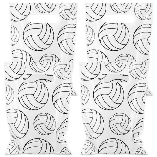 Hxezoc 50 Pieces Volleyball Gift Bags Plastic Volleyball Bags Practical Gift Bags Sport Party Favors for Volleyball Theme Birthday Party Decoration Supplies
