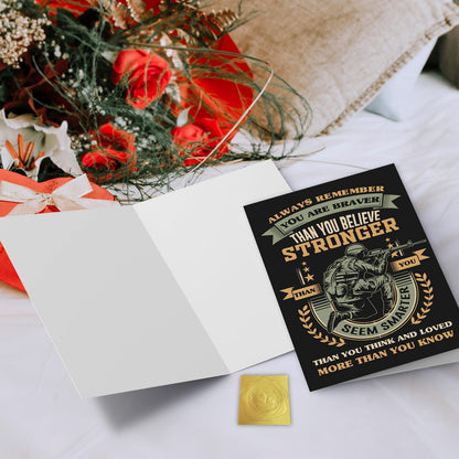 Encouragement Cards for Soldier, Motivational Inspirational Support for Tough Times. Retirement Graduation Farewell Veterans Day Card Gifts