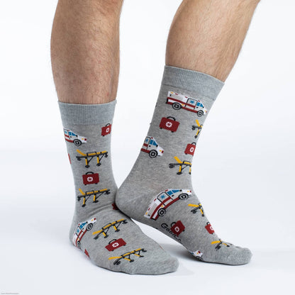 Good Luck Sock Men's Paramedic and EMT Socks, Adult, Shoe Size 7-12