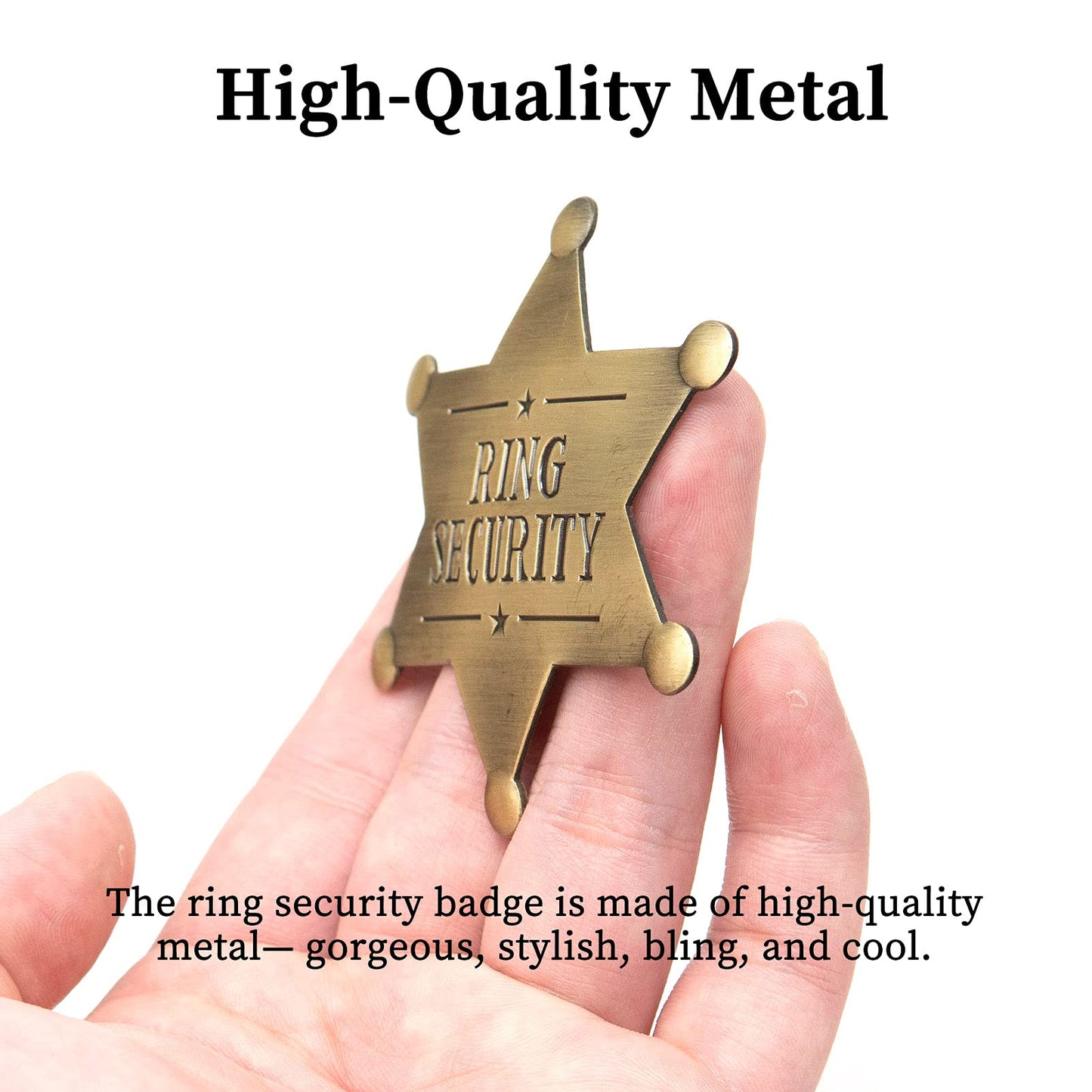 Ring Security Badge Metal Ring Bearer Gift Wedding Accessories for Party, Rehearsal, Kids, Boys, Wedding Souvenirs