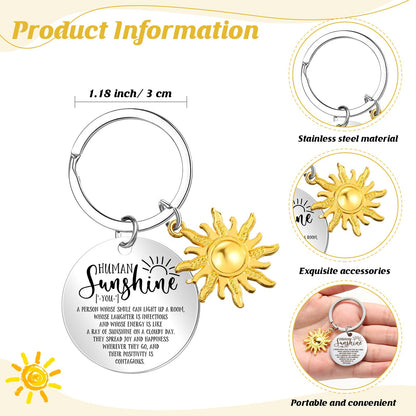 Crtiin 3pcs Human Sunshine Makeup Bag Gifts Sets Inspirational Thank You Gifts for Woman Human Sunshine Makeup Bag 11.2 oz Novelty Coffee Mug Keychain Christmas Birthday Coworker