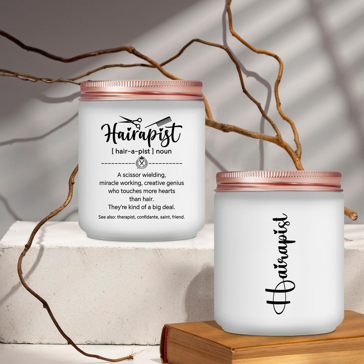 Hair Stylist Gifts for Women Men - Female Hairdresser Gifts Idea, Birthday Christmas Gift for Hairapist Barber Salon Owner Cosmetology Student Graduation Present - Lavender Scented Candle