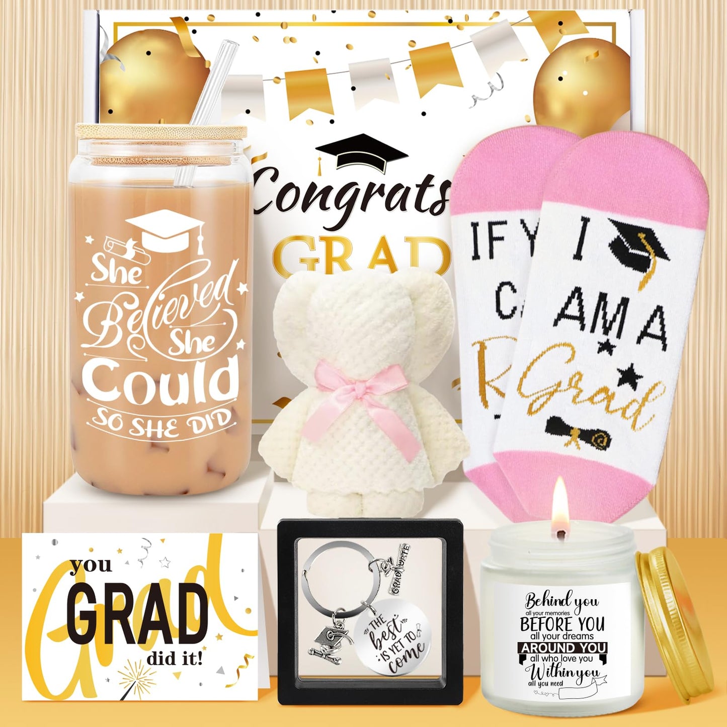 2026 Graduation Gifts, Graduation Gift for Her, Women, Girls, Female, Daughter, Sister, College Senior High School Grad Gifts, Unique Cool Grad Gift, She Believed She Could so She Did