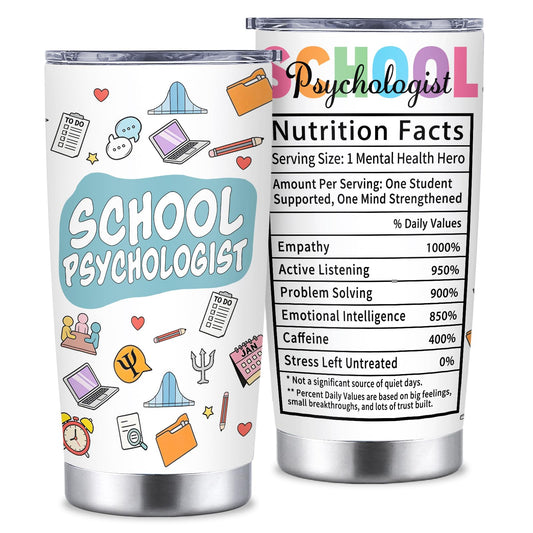 School Psychologist Gifts for Women, School Psychologist Appreciation Gifts 20oz Stainless Steel Tumbler
