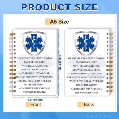 Wxiben Emergency Medical Technician Gifts - EMT Spiral Notebook Journal Emergency Medical Inspirational Gift Nurse Medicals School Graduation Gift for EMT Student Coworker Paramedic 5.5 x 8.3 Inch