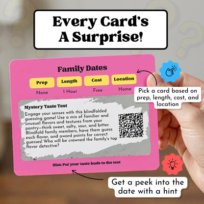 Happy Duo Family Dates 40 Scratch Off Cards – Summer Activities for Kids & Tween from Kids – Family Games for All Ages