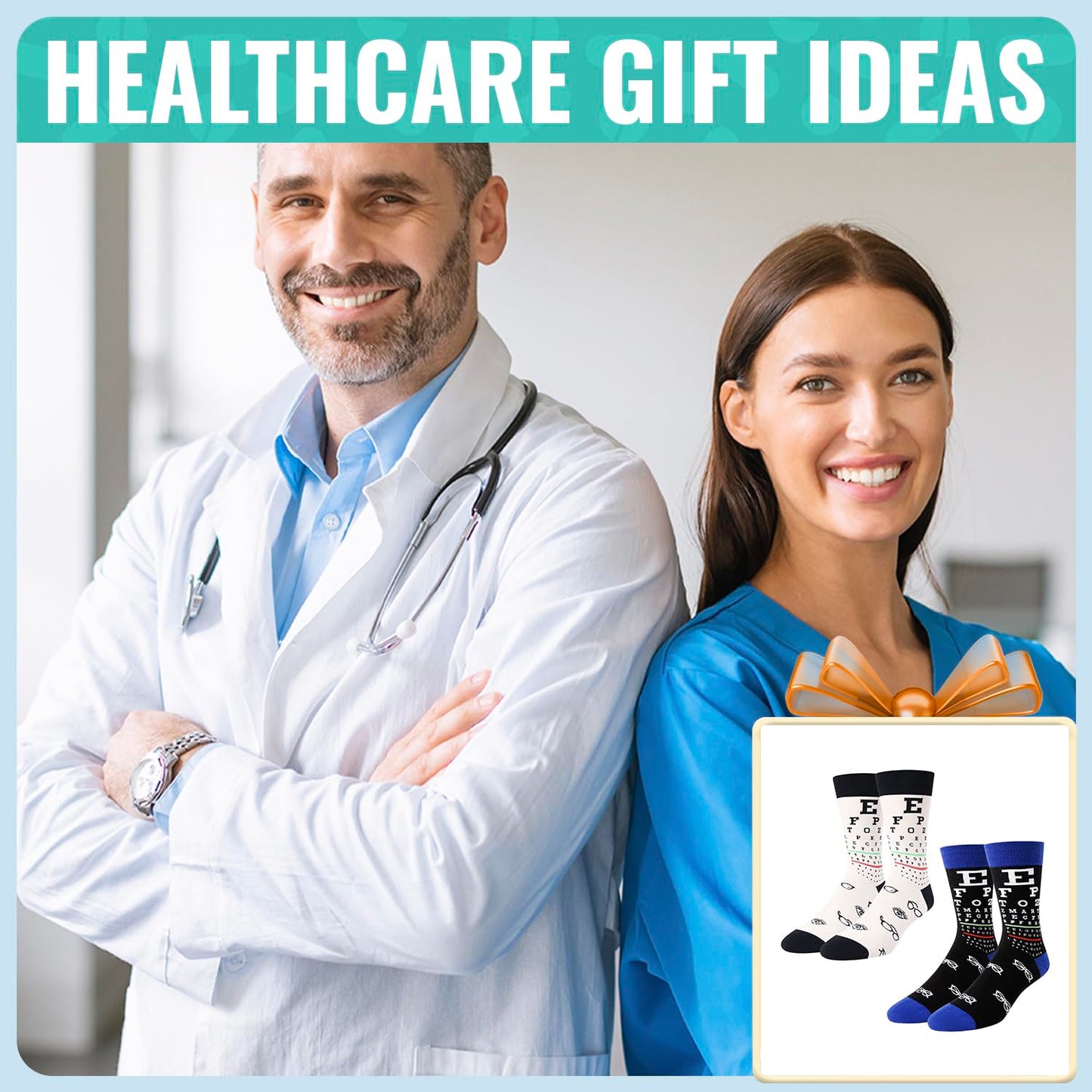 HAPPYPOP Funny Socks for Men - American Flag Optometry Golf Bowling Medical Teeth Gifts