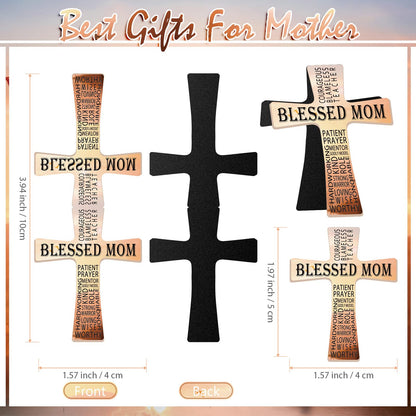 Spakon 30 Set Christian Mother's Day Gifts Religious Cross Bookmarks for Church Menbers Blessed Mom Magnet Bookmarks and Bible Verse Cards Appreciation Gifts for Book Lovers Devotional Study Guide