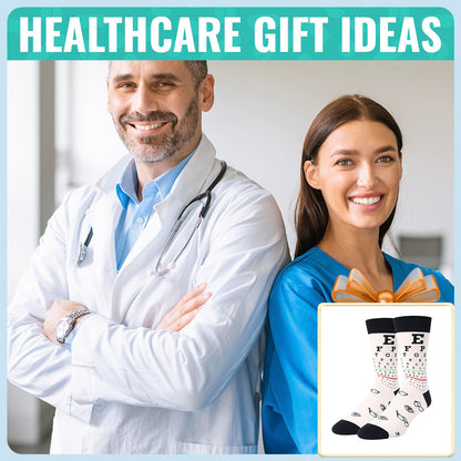 HAPPYPOP Nurse Doctor Vet Tech Gifts - Ophthalmologist Cancer Gift, Drs Day Nurse Week Socks