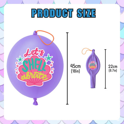72 PCS Mermaid Party Favors – 48 Pre-Cut Temporary Tattoos & 24 Mermaid Ocean Punch Balloons Themed Birthday Party Decorations Supplies Favors Gifts Goodie Bag Fillers Classroom Rewards for Boys Girls