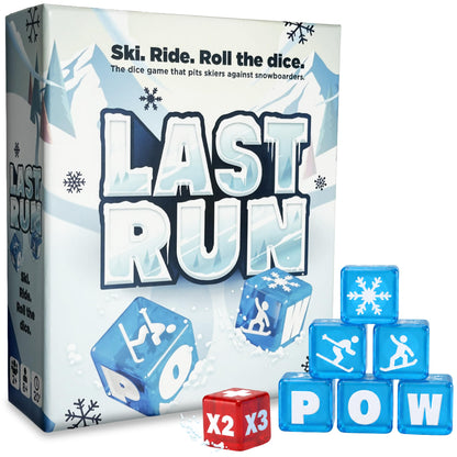 LAST RUN – Fast-Paced Family Dice Game | 2-6 Players | Ski Gift Travel Game for Skiers & Snowboarders | Après Ski & Friends Game Nights | 8+