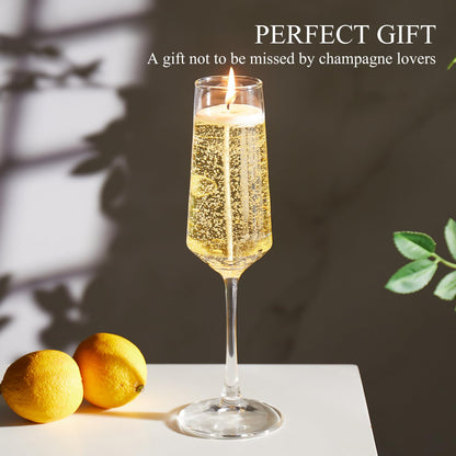 Champagne Candle - Realistic Hand-Poured Cocktail Candle, Birthday Gift for Women & Men, Party Wedding Home Bar Decor (Champagne)