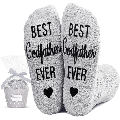 HAPPYPOP Fuzzy Socks for Men - Gifts for Grandson Nephew Cousin Godfather Father in Law