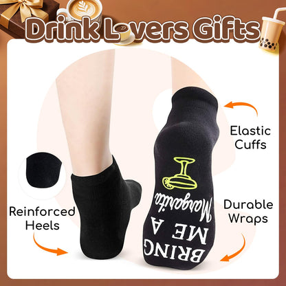 sockfun Drink Gifts for Men - Funny Margarita Socks for Drink Lover