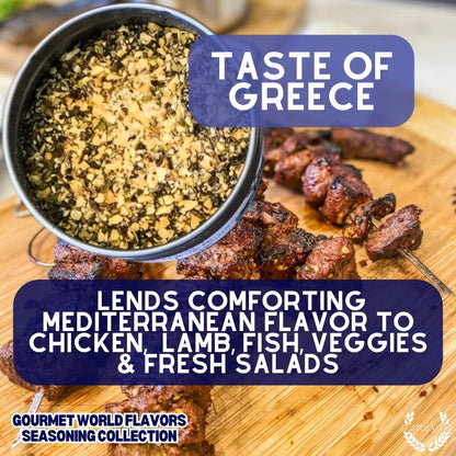 Gourmet World Flavors Seasoning Collection | Non GMO Verified | 6 Magnetic Tins | Spice Blends | Crafted in Small Batches by Gustus Vitae | #68