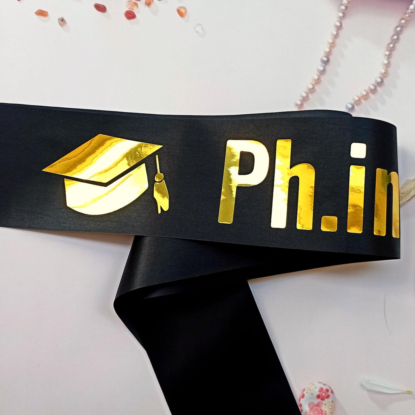 Magnusson's Garden PhD Graduation Sash, Ph.inisheD. Finished Phinally Done Graduation Gift for PhD Grads and Survivors, Class of 2026 Congrats Decor