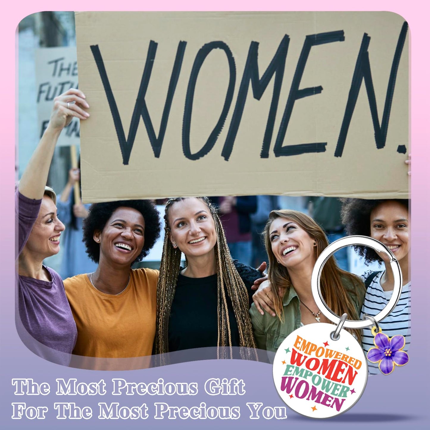 Feminist Gifts for Feminists Women Feminist Keychain Female Empowerment Gifts Women's History Month Decorations Lawyer Gift Inspirational Strong Women Girl Power Gift Womens Rights