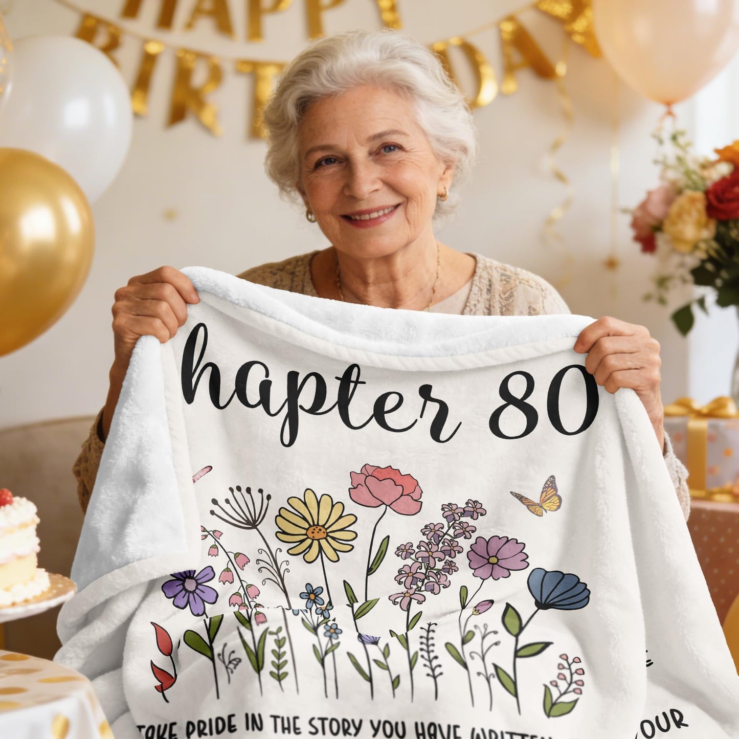 80th Birthday Gifts for Women, Chapter 80 Birthday Blanket, 80 Year Old Bday Gifts for Women, 1946 Birthday Decorations, Turning 80 Throw Blankets for Friend, Mom - 50'' x 60''