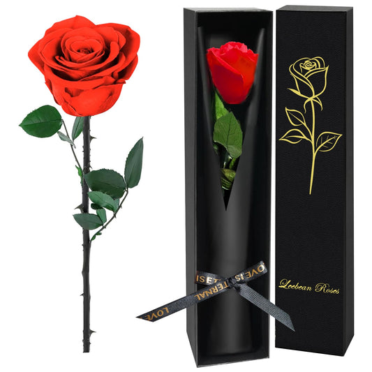 Single Forever Roses Luxury Gift for Women/Men, Birthday Gifts for Women,Flowers Gifts for Girlfriend,Wife,Mom,Anniversary,Valentine's Day,Wedding,Graduation,Presents for Her,Red