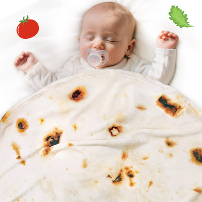 Jorbest Burrito Tortilla Swaddle Blanket Gifts for Baby Toddler Newborn, Tortilla Baby Blanket Funny Gifts for Baby Shower Boys Girls, Food Taco Blanket 285 GSM Flannel Blanket (Yellow, 36 inches)