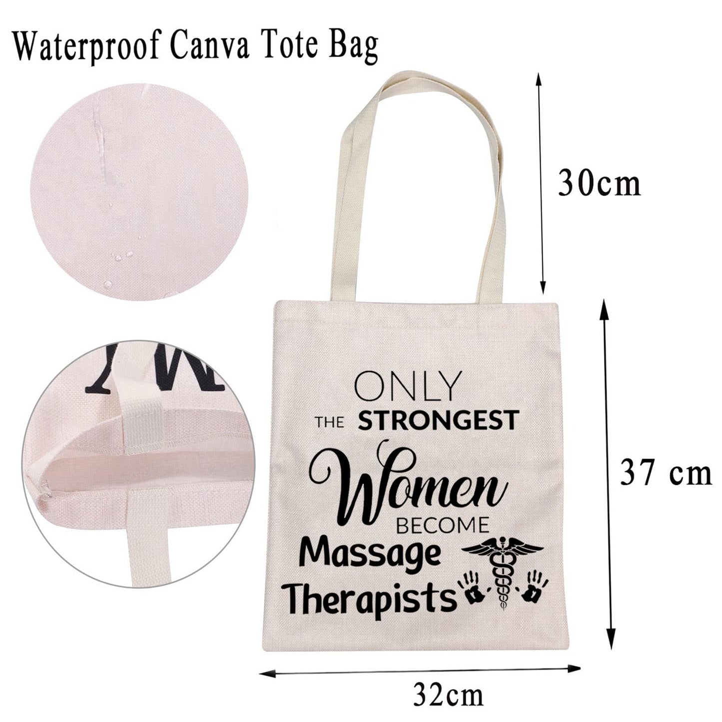MBMSO Massage Therapist Tote Bag Massage Therapy Gifts for Women Massage Therapist Appreciation Gifts Shopping Bag