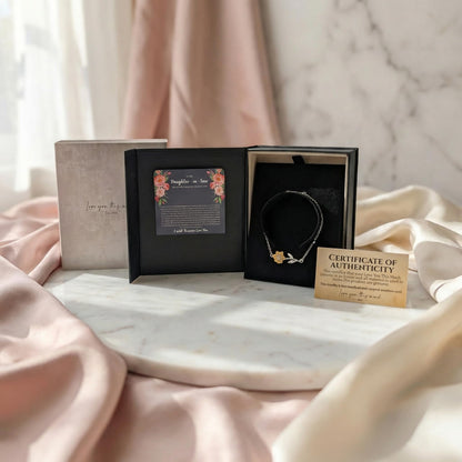 Love You This Much Daughter In Law 18k Gold Plated Sunflower Necklace | Future Daughter in Law Birthday Gifts from Mother in Law | 16-18" Adjustable | Luxury Gift Box