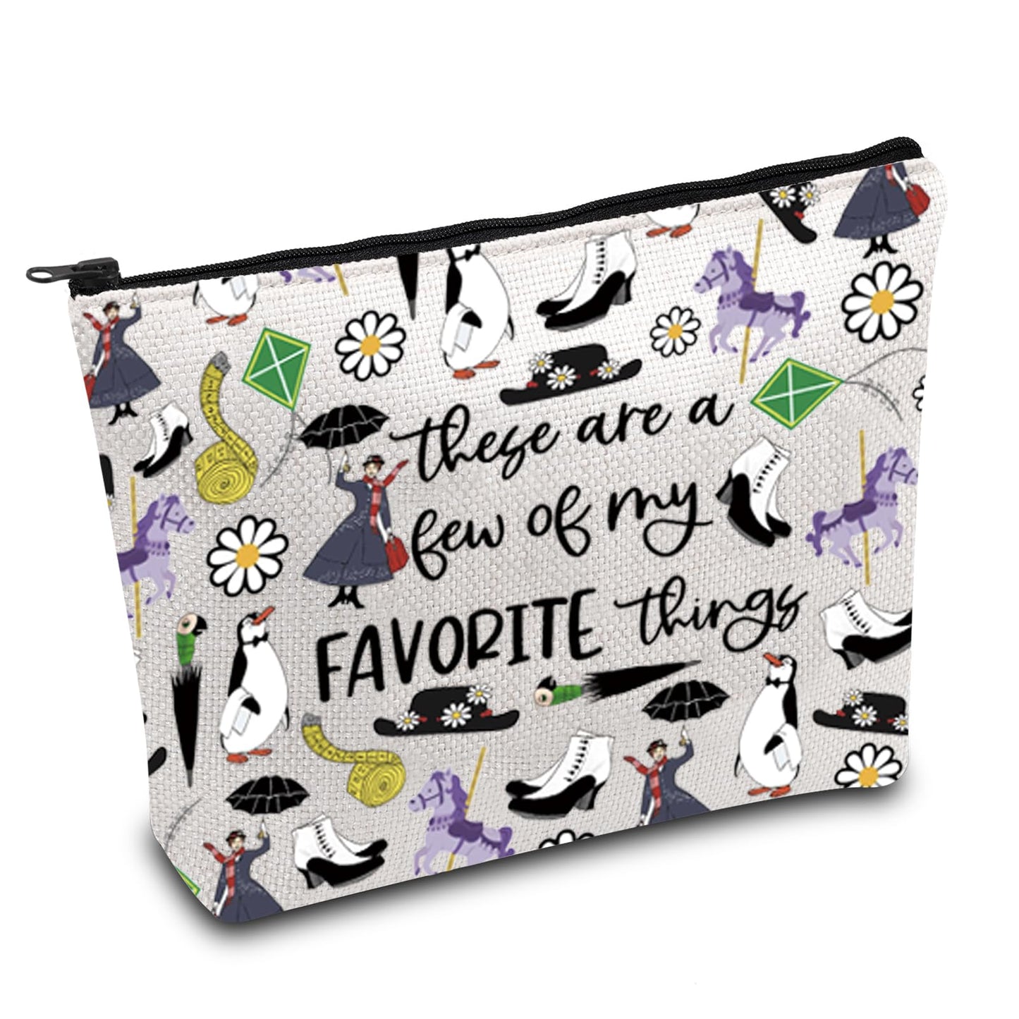 ENSIANTH Musical Inspired Cosmetic Bag Mary Lover Gift Practically Perfect in Every Way Makeup Bag Musical Gift (Poppins thing MU)