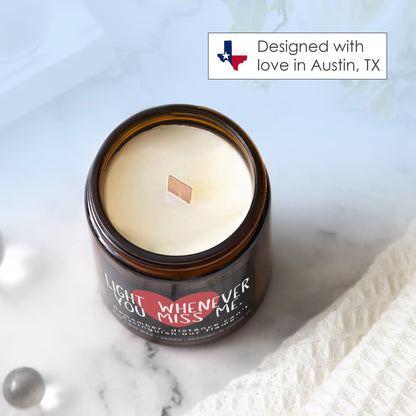 Long Distance Relationship Candle, Long Distance Relationship Gifts for Him, Thoughtful Gifts for Girlfriend or Boyfriend, Presents for Best Friend, Birthday, Christmas, Gift-Ready
