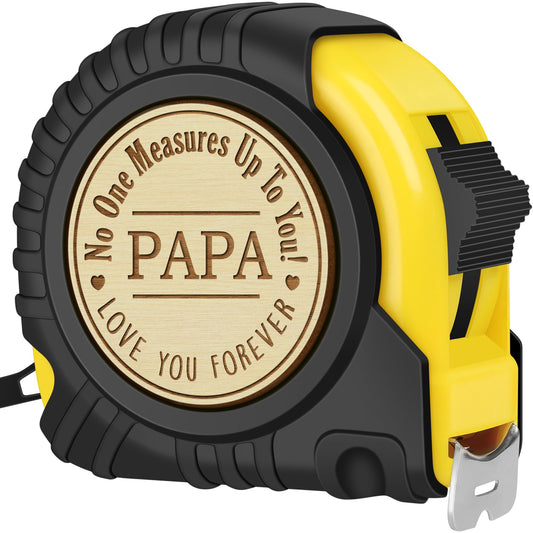 Papa Gifts for Grandpa, Papa Fathers Day Gift Ideas, Best Papa Gifts from Grandchild, Christmas Birthday Gifts for papa, Tool Gifts Carpenter Gifts for Grandpa, Engraved Tape Measure 25FT