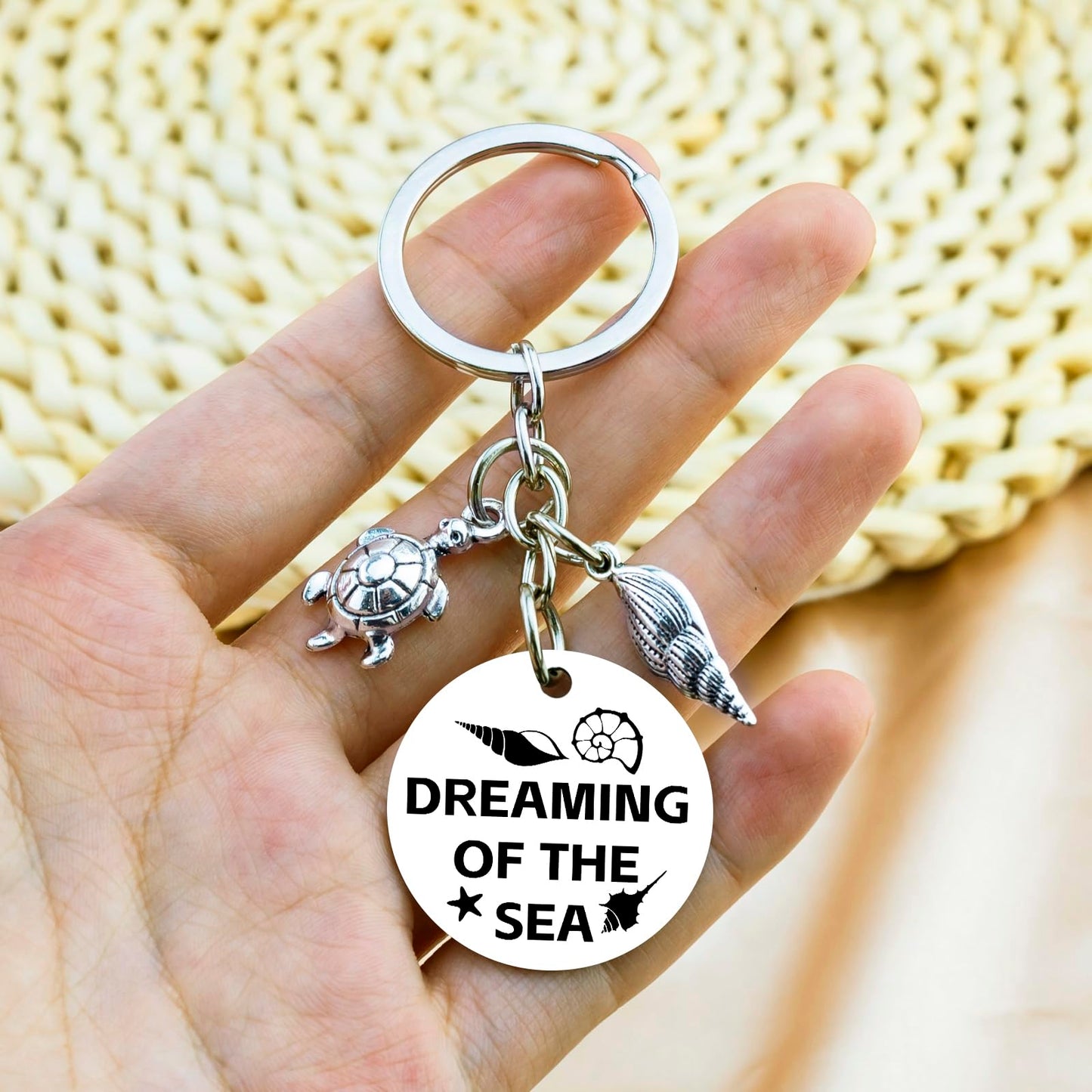 Ikacvb Beach Gifts For Women Friend Unique Ocean Gifts For Beach Lovers Woman Girls Summer Beachy Themed Gift Ideas Conch Turtle Keychain Accessory Birthday Graduation Stuff