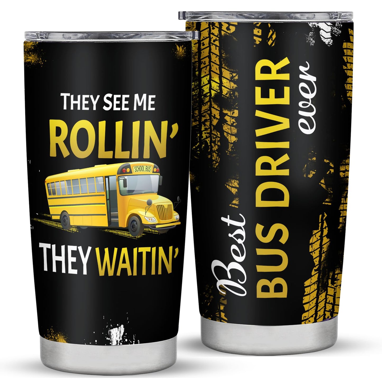 School Bus Driver Gifts for Men, BusDriver Tumbler, Bus Driver Appreciation Gifts, 20oz Stainless Steel TumblerGifts for School Bus Drivers, Bus Driver Christmas Gift