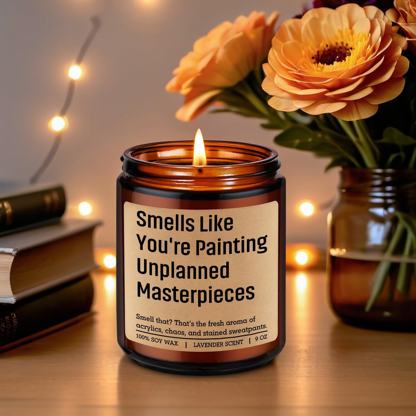 GSPY Scented Candle, Gifts for Artists, Painters - Cool Birthday, Mothers Day, Appreciation Gifts for Artist, Art Teacher, Painting Lovers - Funny Art Studio Decor, Artistic Ideas for Artsy Women, Men