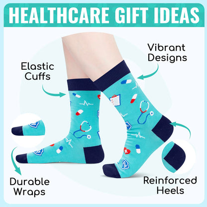 HAPPYPOP EMT Gifts for Men Women - Medical Assistants Gifts Medical Assistants Week Socks