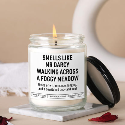 Mr Darcy Reading Candle, Pride and Prejudice Gifts, Bookish Merch & Decor, Jane Austen Gifts, Funny Mothers Day, Birthday, Literary Presents for Classic Literature Book Lovers, Readers