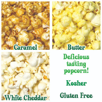 GiftPop Popcorn Tin - Caramel, White Cheddar, Butter, Popcorn tin with Puppies, Gift Giving - 21 oz (3 Gallon Tin Size)