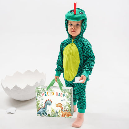 Linelglobal Dinosaur Gift Bag with Tissue Paper – Perfect for Boys, Girls, Kids' Birthdays & Baby Showers