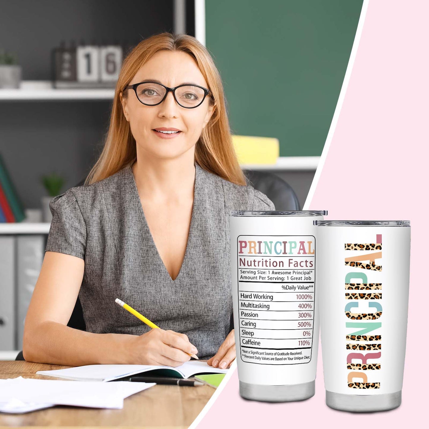 Principal Appreciation Gifts,Principal Gifts,Best Principals Day Gifts,Principal Birthday Teacher Appreciation Day Retirement Gifts for Women,Travel Coffee Tumbler Mug 20oz