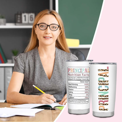 Principal Appreciation Gifts,Principal Gifts,Best Principals Day Gifts,Principal Birthday Teacher Appreciation Day Retirement Gifts for Women,Travel Coffee Tumbler Mug 20oz