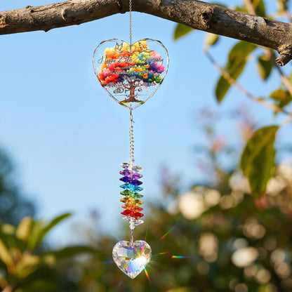25th Anniversary Suncatcher Gifts for Couples, Wife, 25 Years of Marriage Crystal Hanging Heart Rainbow Maker Keepsake Home Garden Decor