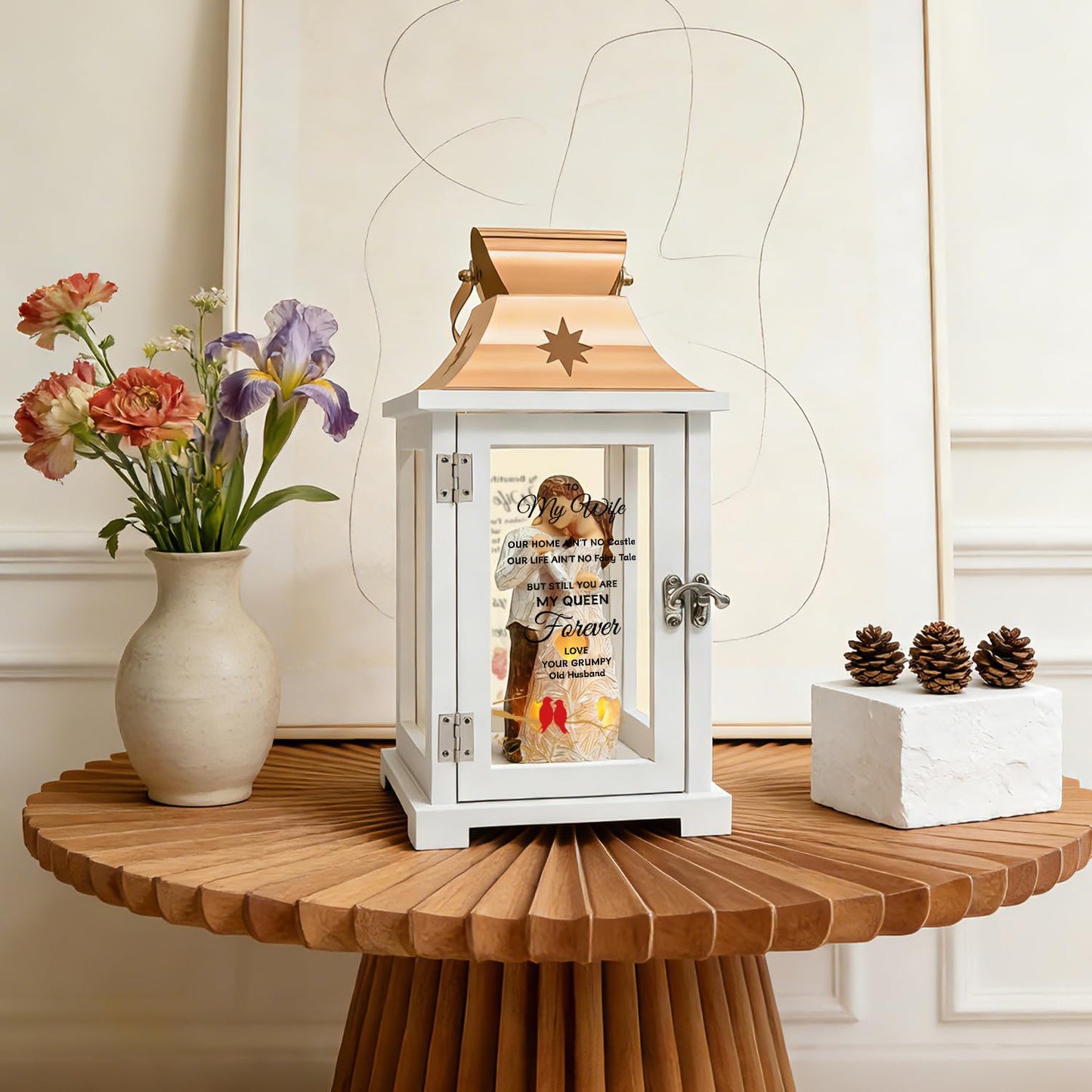 Gift for Wife, Best Mother's Day Valentines Day Anniversary Birthday Gifts Lantern for Wife Christmas